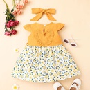 Sweet girl flying sleeve dress childrens clothing  floral skirtpicture8