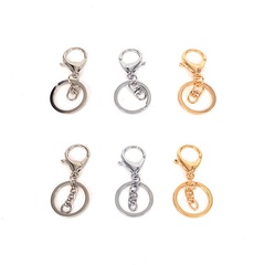 30mm key ring pendant circle alloy keychain jewelry accessories