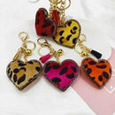 Korean velvet leopard heart diamond spendant bell tassel mall keychainpicture8