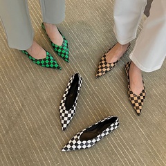 Neue Damenschuhe Mode einzelne Schuhe weibliche spitze flache Schuhe