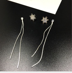Korean version of snowflake tassel earrings long earrings