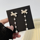 Korean bowknot pearl tassel earrings new trendy one pair of earringspicture7