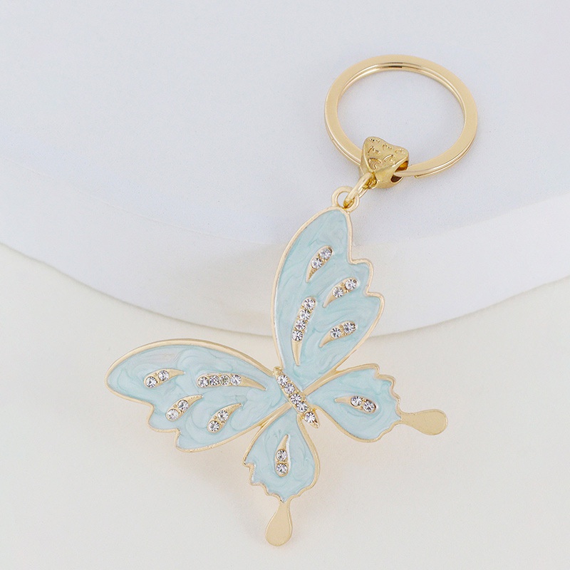 Fashion creative diamondstudded butterfly keychain wholesale