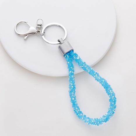Fashion new braided alloy leather cord keychain wholesale's discount tags