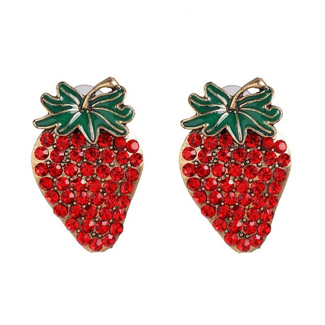 2022 New Strawberry Earrings Three-dimensional Earrings's discount tags