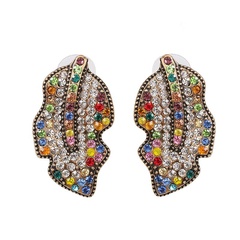 retro European and American leaf earrings ear jewelry wholesale