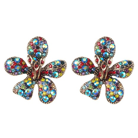 new European and American alloy flower earrings retro large earrings wholesale NHJJ566264's discount tags