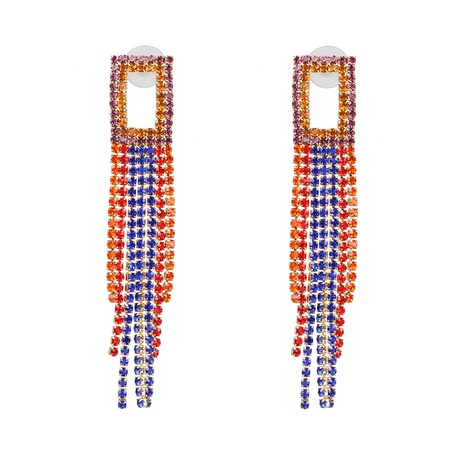 European and American fashion diamond tassel geometric earrings wholesale's discount tags