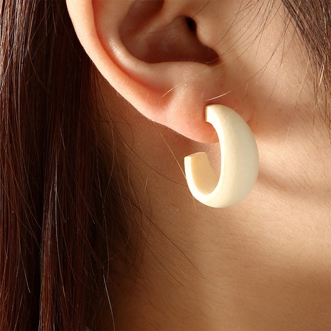 simple wooden earrings retro fashion enamel earring ear buckle's discount tags