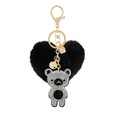 new style diamondstudded Korean flannel cute bear heart keychainpicture13