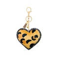 Korean velvet leopard heart diamond spendant bell tassel mall keychainpicture12