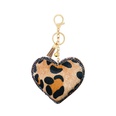 Korean velvet leopard heart diamond spendant bell tassel mall keychainpicture13