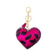 Korean velvet leopard heart diamond spendant bell tassel mall keychainpicture14