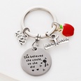 European and American keychain pendant metal apple round heartshaped keychain wholesalepicture10