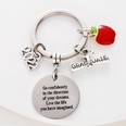 European and American keychain pendant metal apple round heartshaped keychain wholesalepicture14