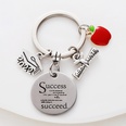 European and American keychain pendant metal apple round heartshaped keychain wholesalepicture15