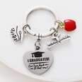 European and American keychain pendant metal apple round heartshaped keychain wholesalepicture17