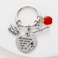 European and American keychain pendant metal apple round heartshaped keychain wholesalepicture18