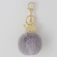 Fashion Fur Plush Crown Keychain Alloy Pendant Fashion Plush Bag Pendant Wholesalepicture15