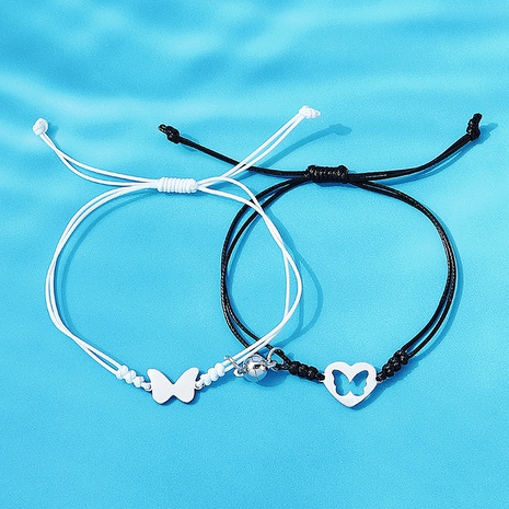 Korean stainless steel couple butterfly bracelet wholesale's discount tags