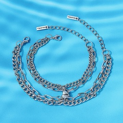 European and American creative stainless steel peach heart bracelet
