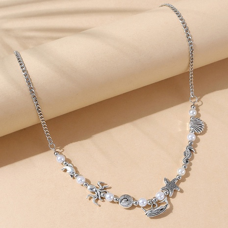 Korean creative starfish seahorse pearl necklace wholesale's discount tags