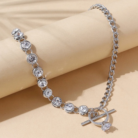 Korean style creative copper zircon crystal necklace wholesale's discount tags