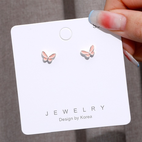 Exquisite fashion pink butterfly earrings's discount tags