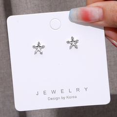 Exquisite silver hollow star earrings wholesale
