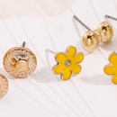 Small yellow flower earrings set fashion accessories NHHUQ509112picture11