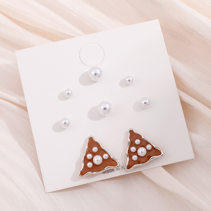 Cute Pearl Stud Earring Set Fashion Earrings Accessories NHHUQ509109