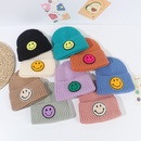 Bonnet tricot pour le visage souriant des enfants d39hiver coren bonnet en laine  capuche chaude couleur bonbon mignonpicture25