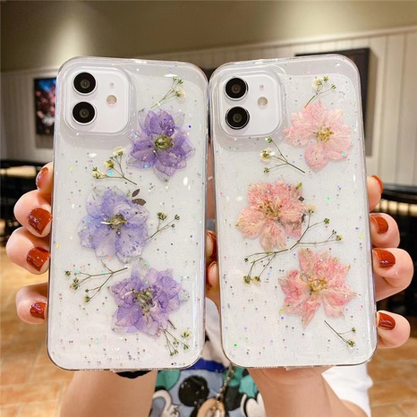 real flower iphone12promax apple 13 mobile x/xr anti-drop 7/8plus female's discount tags
