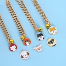 metal collar gold chain dog cartoon pendant collar adjustable pet accessoriespicture23