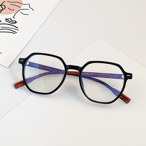 Rivet carré bleu cadre mince cadre rétro dégradé miroir plat peut être équipé de lunettes's discount tags