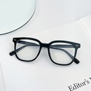blaue quadratische Nieten Retro einfarbiger Rahmen flacher Spiegel kann mit Brille ausgestattet werdenpicture9