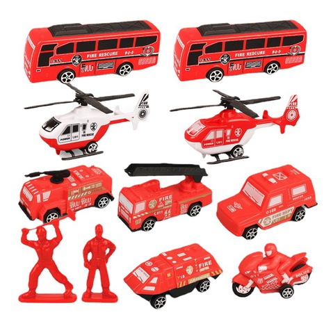 Ensemble de modèles de véhicules de secours incendie jouets camion de pompiers de simulation pour enfants's discount tags