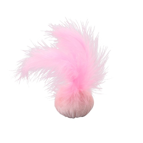 wholesale pet toys new cute color series ball with feather cat toy  NHSUJ507674's discount tags