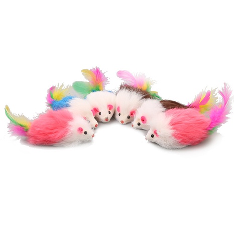 wholesale pet toys with realistic color rabbit fur mouse cat toys  NHSUJ507677's discount tags