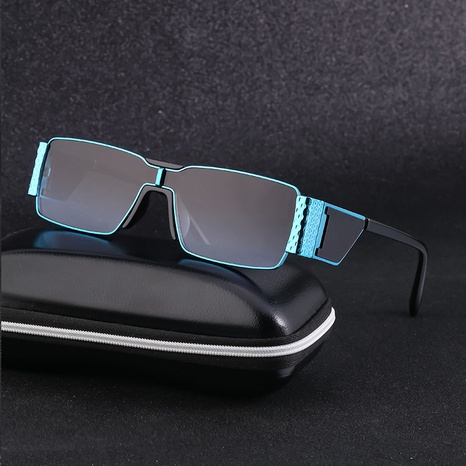 European and American punk small frame one-piece box wide-leg men's trendy outdoor sunglasses's discount tags