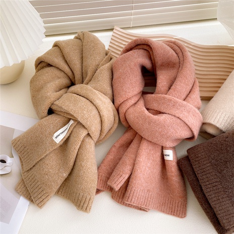 Winter new solid color thick warm scarf wholesale's discount tags
