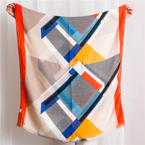 spring and autumn geometric scarf sunscreen shawl's discount tags