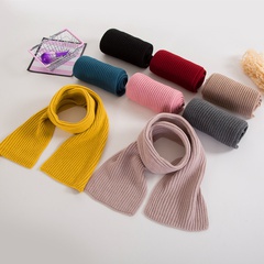 children cotton yarn wool monochrome warm scarf baby accessories with children's scarf