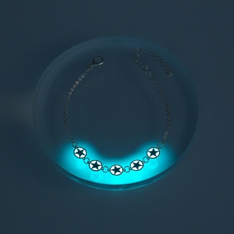 simple luminous five-pointed star bracelet anklet wholesale's discount tags