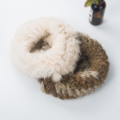 Korean version rabbit fur knitted headband fashion headband wide side trend headband