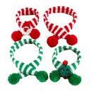 pet knitted striped scarf Christmas dog cat collarpicture8