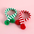 pet knitted striped scarf Christmas dog cat collarpicture9