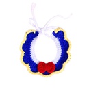 pet handmade knitted woolen collar bowknot color matching pet saliva towelpicture10