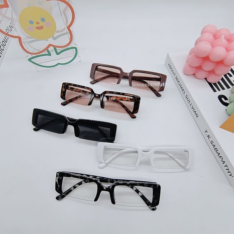 fashion half-frame cross-border trend box sunglasses catwalk sunglasses's discount tags