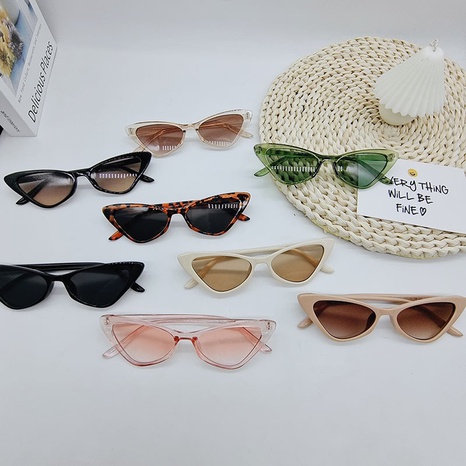hip-hop glasses candy color triangle cat eye fashion sunglasses cross-border foreign trade's discount tags